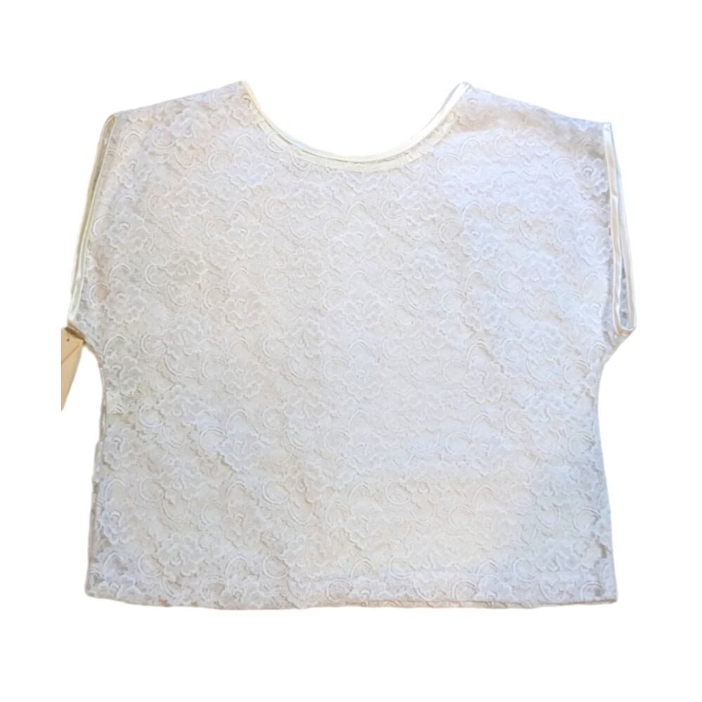 Chic by h.i.s. vintage lace intimate top white size L NOS